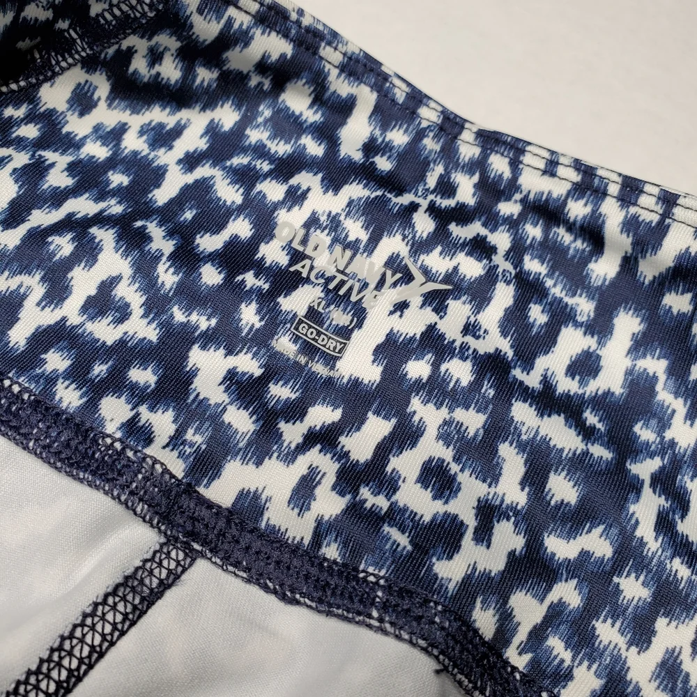 Old Navy Navy and White Abstract Print Kids Leggings